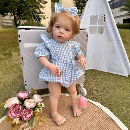 24 Inches Open Eyes Blonde Hair Reborn Baby-Sandie