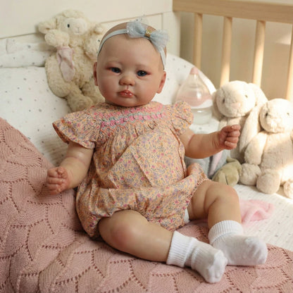 19 Inches Open Eyes Lali Reborn Doll in Floral Clothes