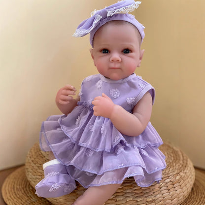 45cm Open Eyes Reborn Doll Twin Sisters In Dress-Bettie
