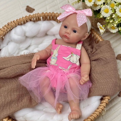 30cm Silicone Meadow Reborn Baby Girl In Pink Dress