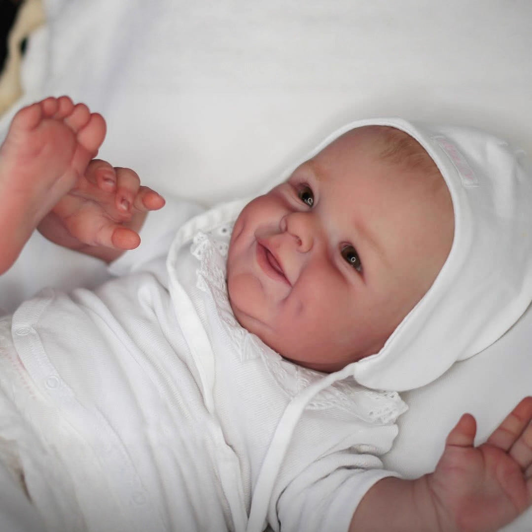 55cm Open Eyes Soft Body Smile Reborn Baby- Shaya