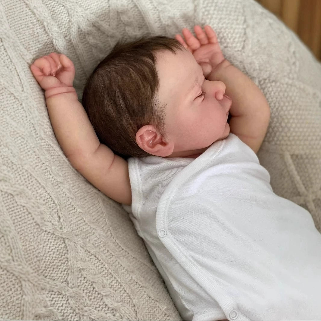 50cm Realistic Closed Eyes Short Hair Reborn Dolls Miley