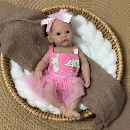 30cm Silicone Meadow Reborn Baby Girl In Pink Dress