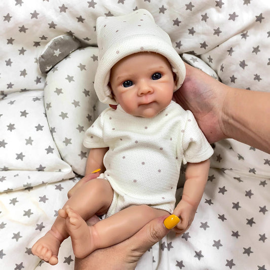 30cm Soft Full Silicone Blue Eyes Reborn Doll - Bettie