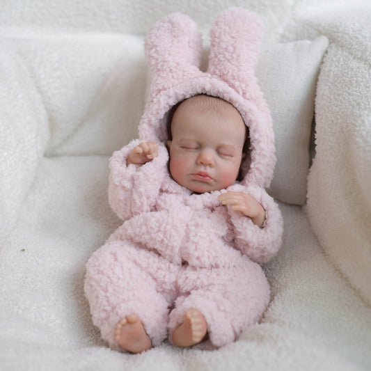 30cm Lifelike Sleeping Mini Reborn Doll Girl-Loulou
