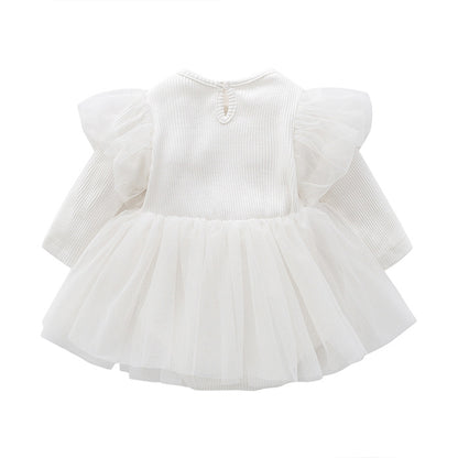 long sleeve suspender Dress and Headband 2-Piece set for 22 Inches Dolls