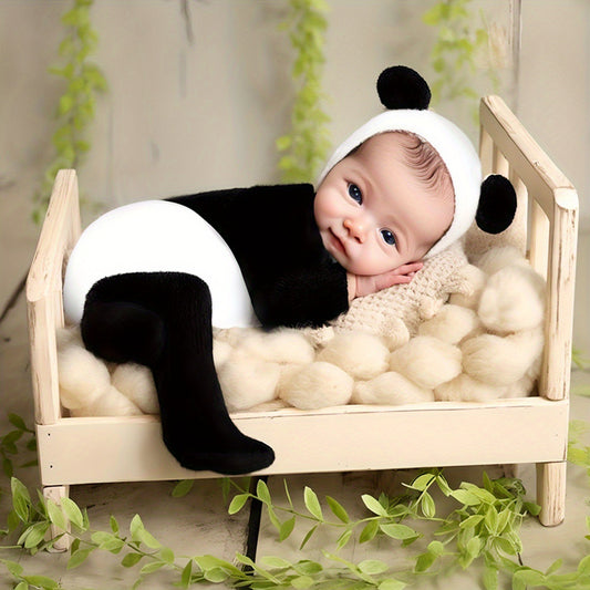 Panda Hat and Pajama 2-Piece Set for 18-20 Inches Dolls