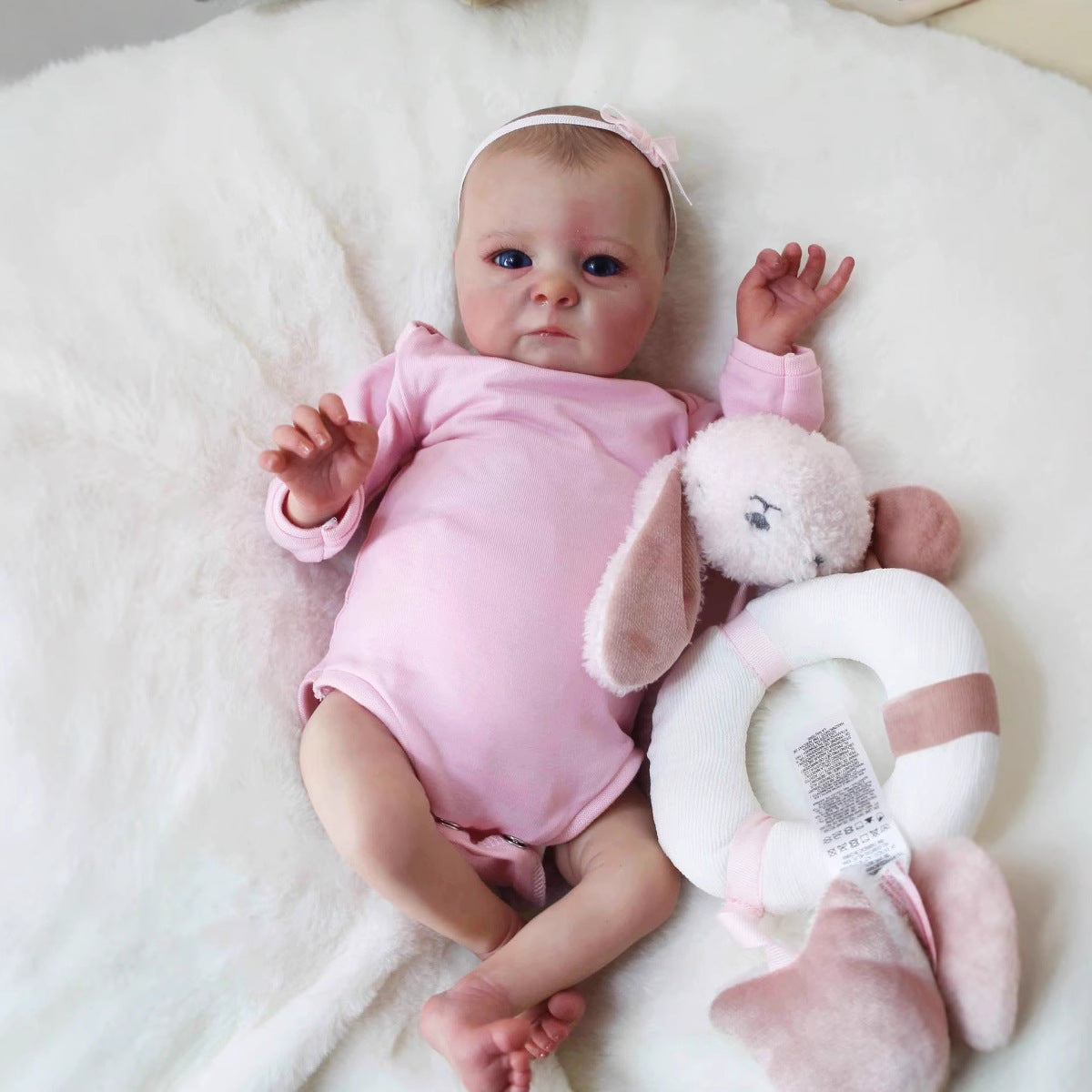 40cm Realistic Open Eyes Reborn Doll Tink In Pink Clothes