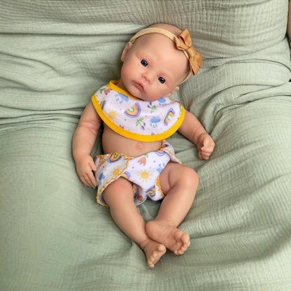 30cm Soft Silicone Open Eyes Reborn Baby Girl- Meadow