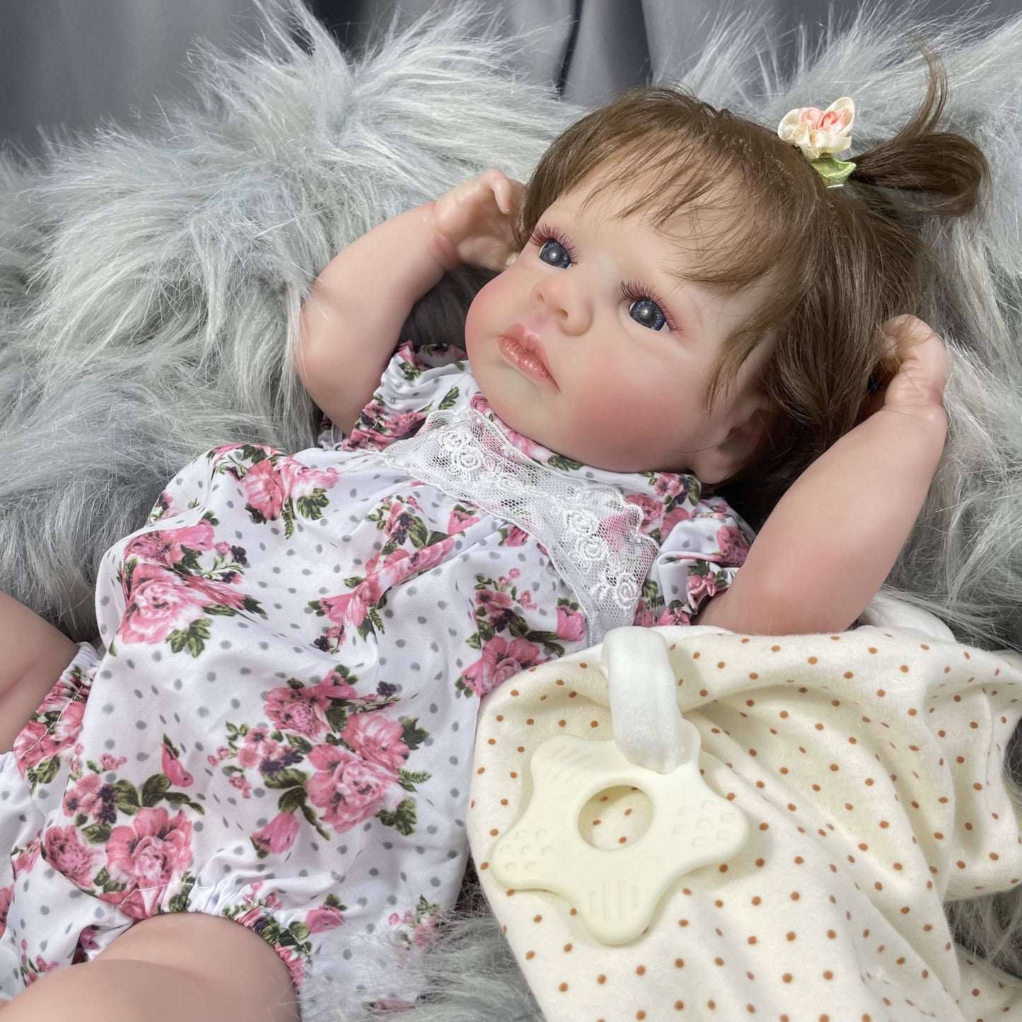 20 Inches Short Hair Soft Body Sleeping Reborn Doll Loulou