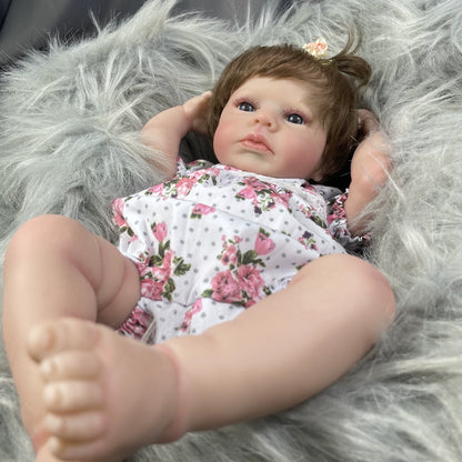 20 Inches Short Hair Soft Body Sleeping Reborn Doll Loulou