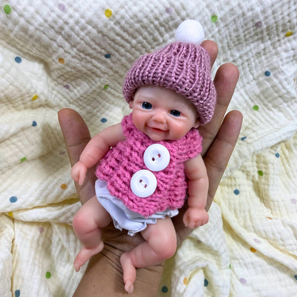 6 Inch Open Eyes Full Silicone Mini Vivienne Reborn Dolls Triplets