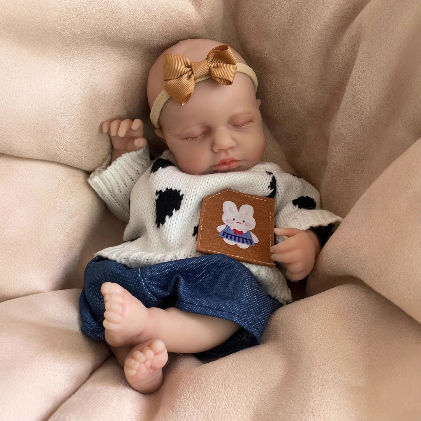 30cm Lifelike Full Silicone Asleep Loulou Reborn Doll Girl/Boy