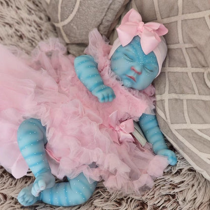 19 Inch Peaches Closed Eyes Reborn Baby Avatar in Pink Dress
