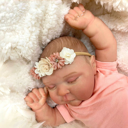 20 Inch Tracy Lifelike Sleeping Reborn Dolls With Pink Clothes- Peaches