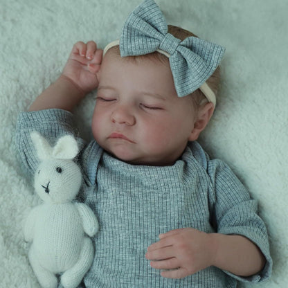 18 Inches Lifelike Closed Eyes Levi Reborn Doll With Headband