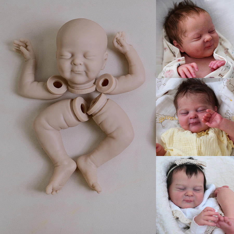 19 Inches Unpainted Closed Eyes Olivia Reborn Doll Kit