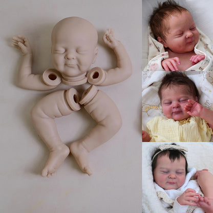 19 Inches Unpainted Closed Eyes Olivia Reborn Doll Kit