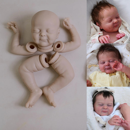 19 Inches Unpainted Closed Eyes Olivia Reborn Doll Kit