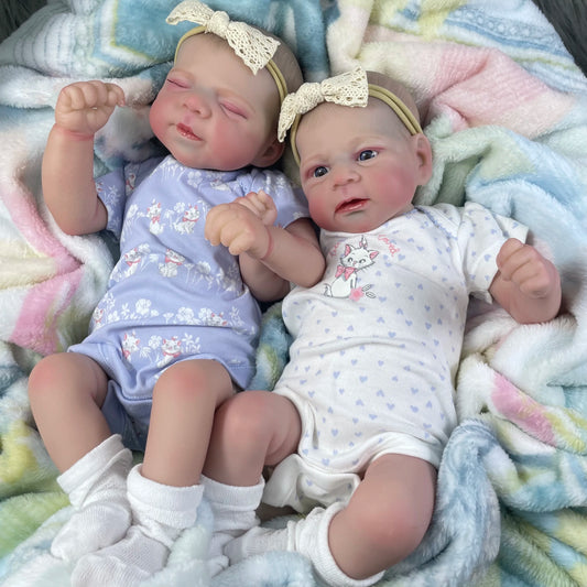 19 Inch Realistic Soft Body Reborn Doll Twin Sisters-Pascale and Elijah