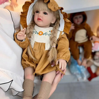 60Cm Long Blonde Hair Betty Reborn Doll With Soft Cotton Body