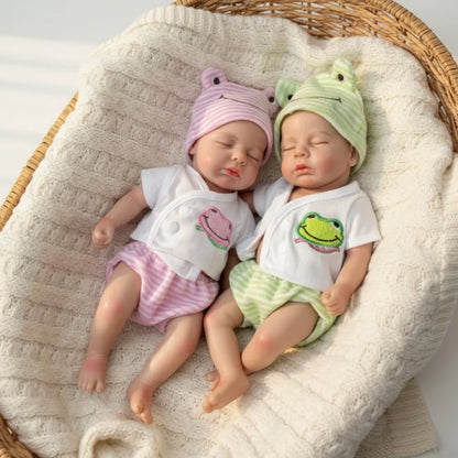30cm Lifelike Soft Full Silicone Asleep Loulou Reborn Doll Girl