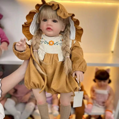 60Cm Long Blonde Hair Betty Reborn Doll With Soft Cotton Body