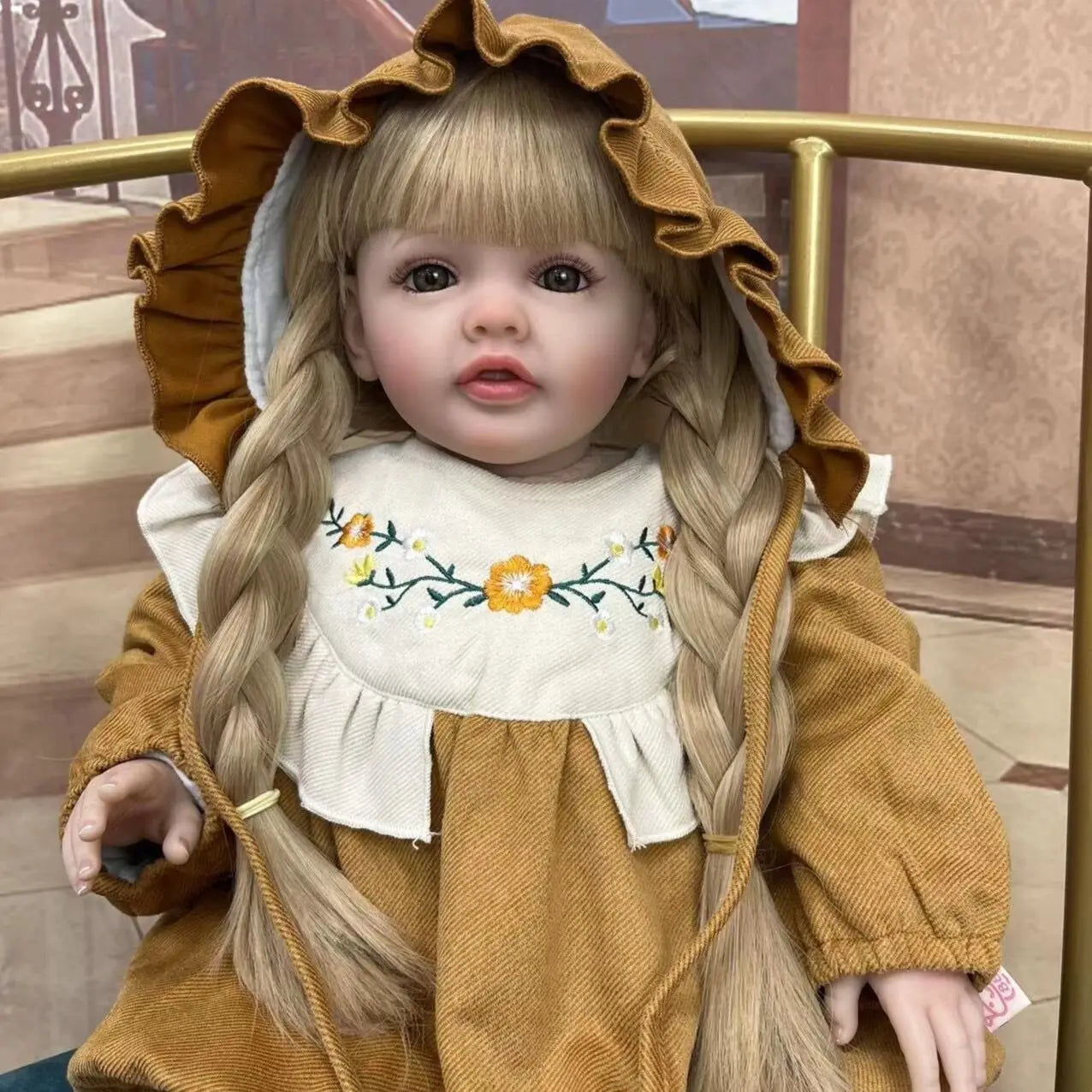 60Cm Long Blonde Hair Betty Reborn Doll With Soft Cotton Body