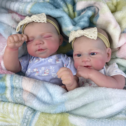 19 Inch Realistic Soft Body Reborn Doll Twin Sisters-Pascale and Elijah