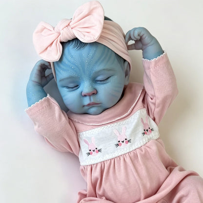 19 Inch Peaches Asleep Reborn Avatar Baby Girl in Pink Outfits