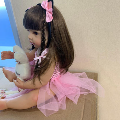 22 inch 55CM Full Body Soft Silicone Reborn Doll Girl