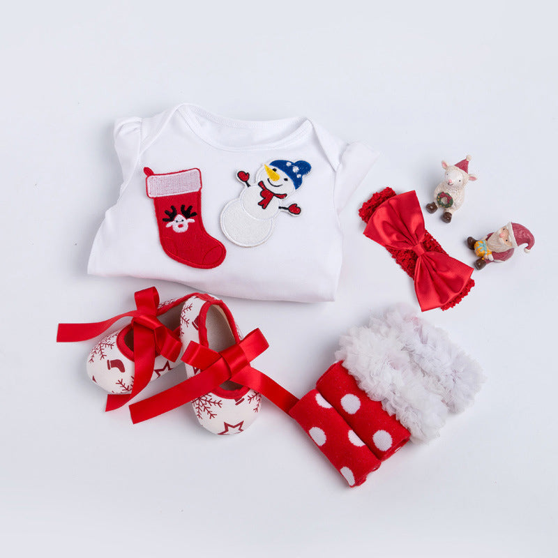 4-Piece Christmas Dress for 21/22/23 Inches Reborn Dolls