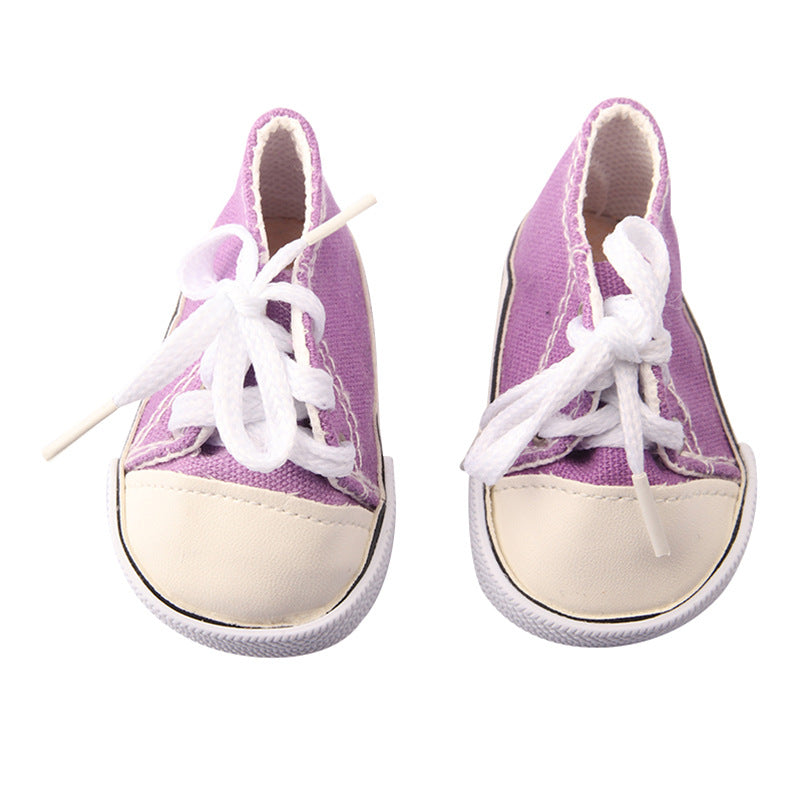 High Top Canvas Shoes for 17-18 Inches Reborn Dolls