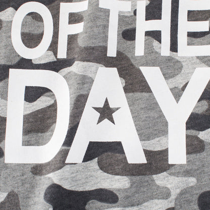 Kids' Short-Sleeved T-Shirt with Camouflage Writing