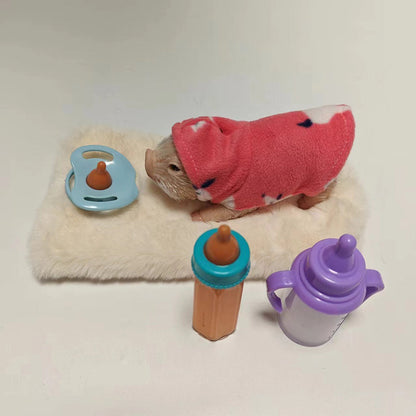 12cm realistic silicone mini reborn pig with open eyes