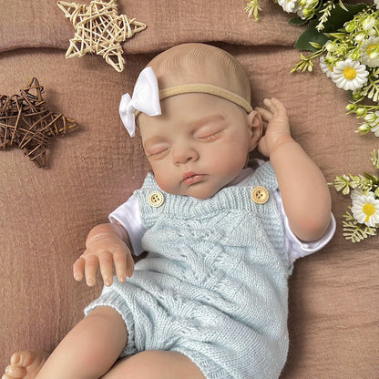 18 Inches Realistic Soft Body Closed Eyes Irys Reborn Doll