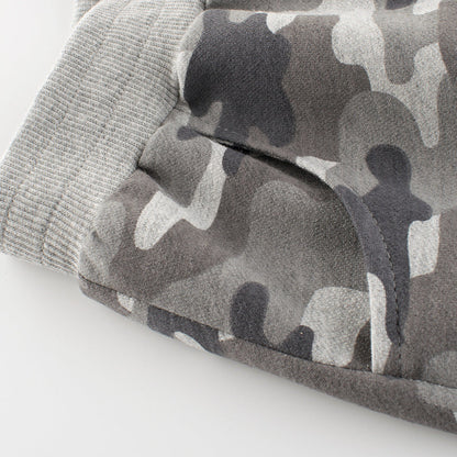 Gray camouflage short pants for boys