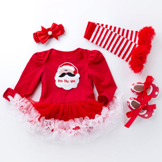 4-Piece Santa Claus Christmas Dress for 21/22/23 Inches Reborn Dolls