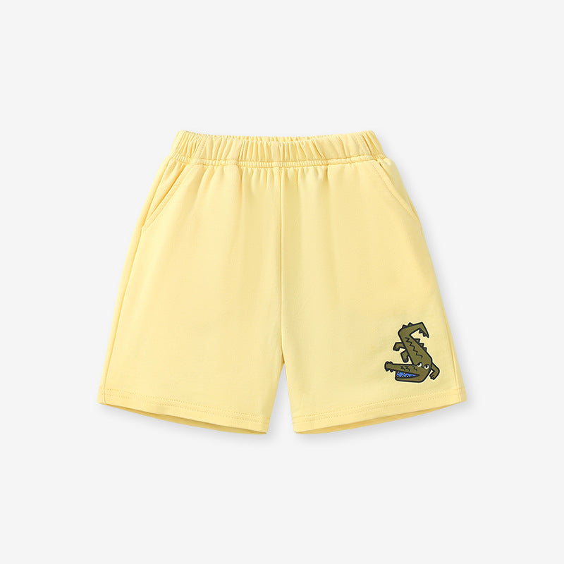 cartoon summer cotton solid color boys' shorts