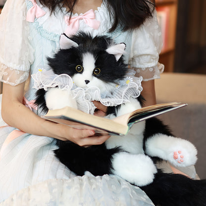 Adorable Handmade Lifelike Plush Kitten Backpack