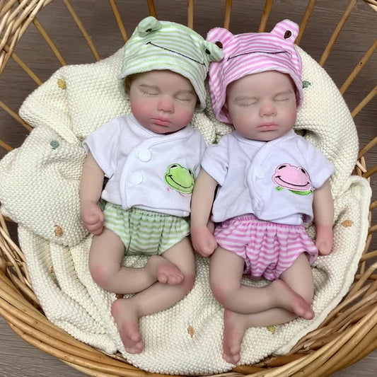 30cm Lifelike Soft Full Silicone Asleep Loulou Reborn Doll Girl