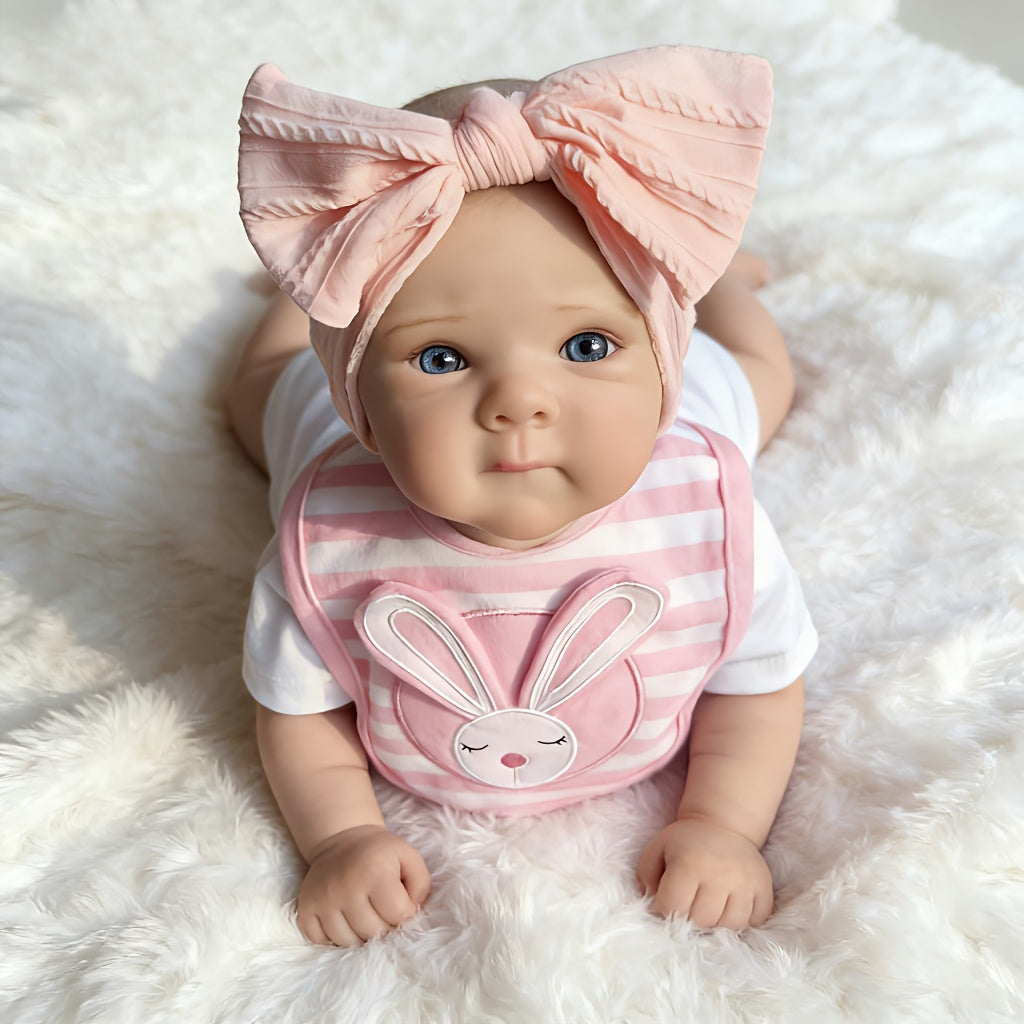 48cm Realistic Open Eyes Bettie Reborn Baby Girl In White bodysuit