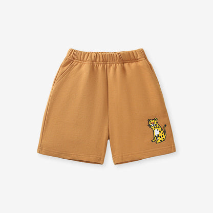 cartoon summer cotton solid color boys' shorts