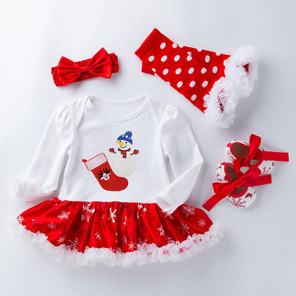 4-Piece Christmas Dress for 21/22/23 Inches Reborn Dolls