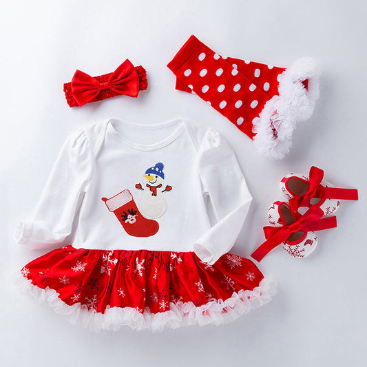 4-Piece Christmas Dress for 21/22/23 Inches Reborn Dolls