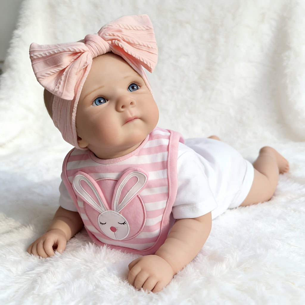 48cm Realistic Open Eyes Bettie Reborn Baby Girl In White bodysuit