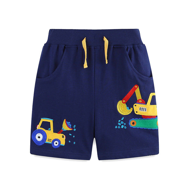 Summer New Cartoon Embroidered Boys' Pants