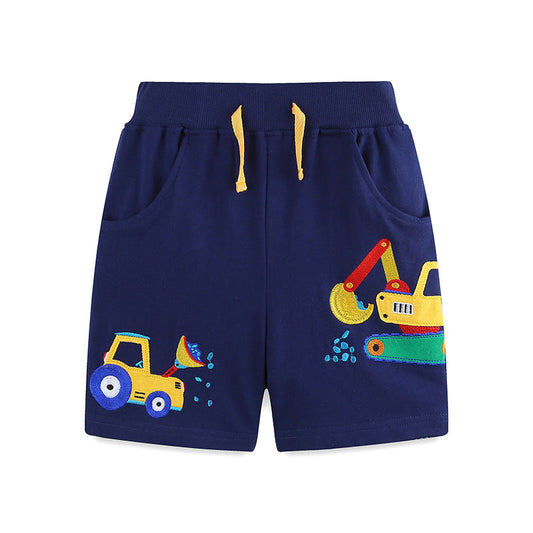 Summer New Cartoon Embroidered Boys' Pants