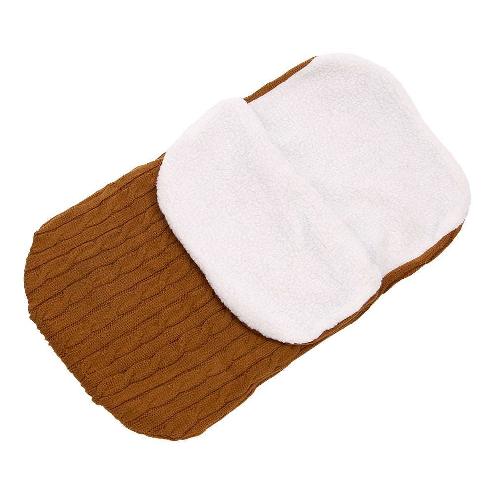 Knit Fleece Double Layer Sleeping Bag For 17-24 Inches Reborn Dolls