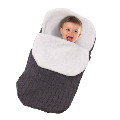 Knit Fleece Double Layer Sleeping Bag For 17-24 Inches Reborn Dolls